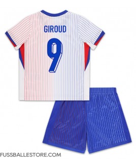 Günstige Frankreich Olivier Giroud #9 Auswärts Trikotsatzt Kinder EM 2024 Kurzarm (+ Kurze Hosen)